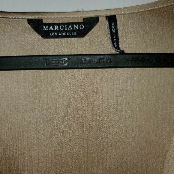 Marciano GuessLong Sleeve Bodysuit Blouse Sz Med - Picture 5 of 5